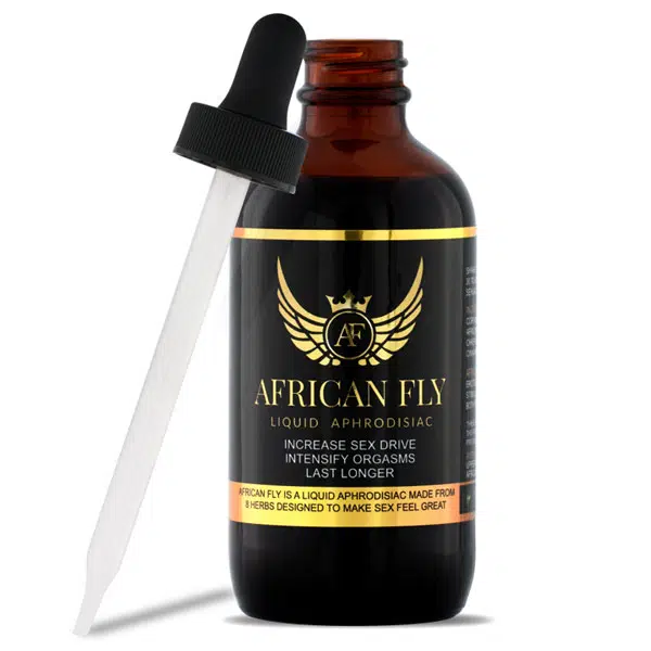 Bottle of African Fly with dropper